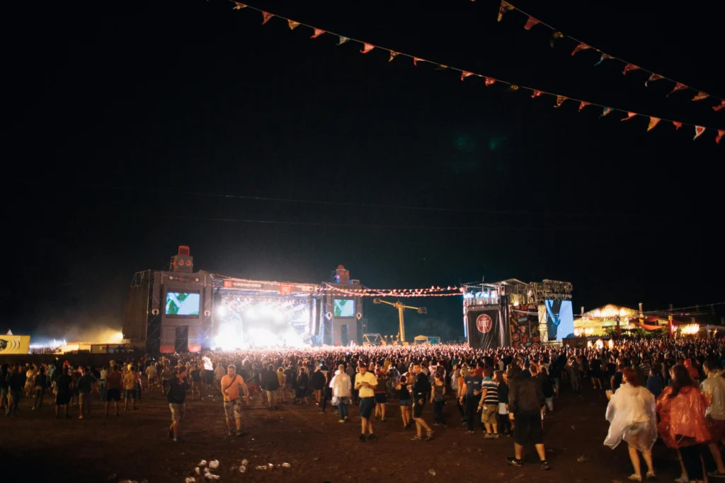 Music festival in Budapest during summer